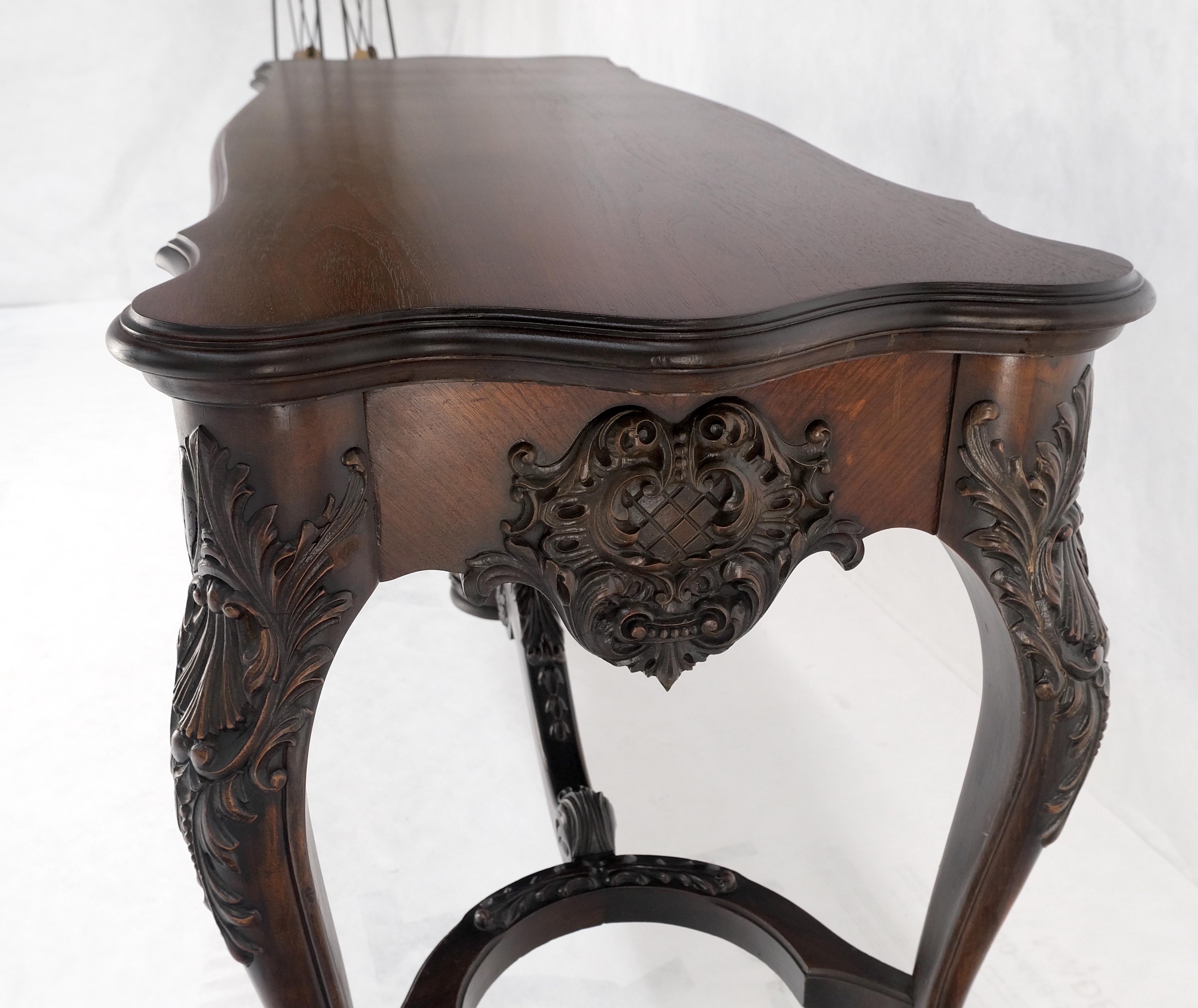 Carved Mahogany Regency Style Console Sofa Hall Table Mint! For Sale 1