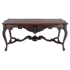 Vintage Carved Mahogany Regency Style Console Sofa Hall Table Mint!