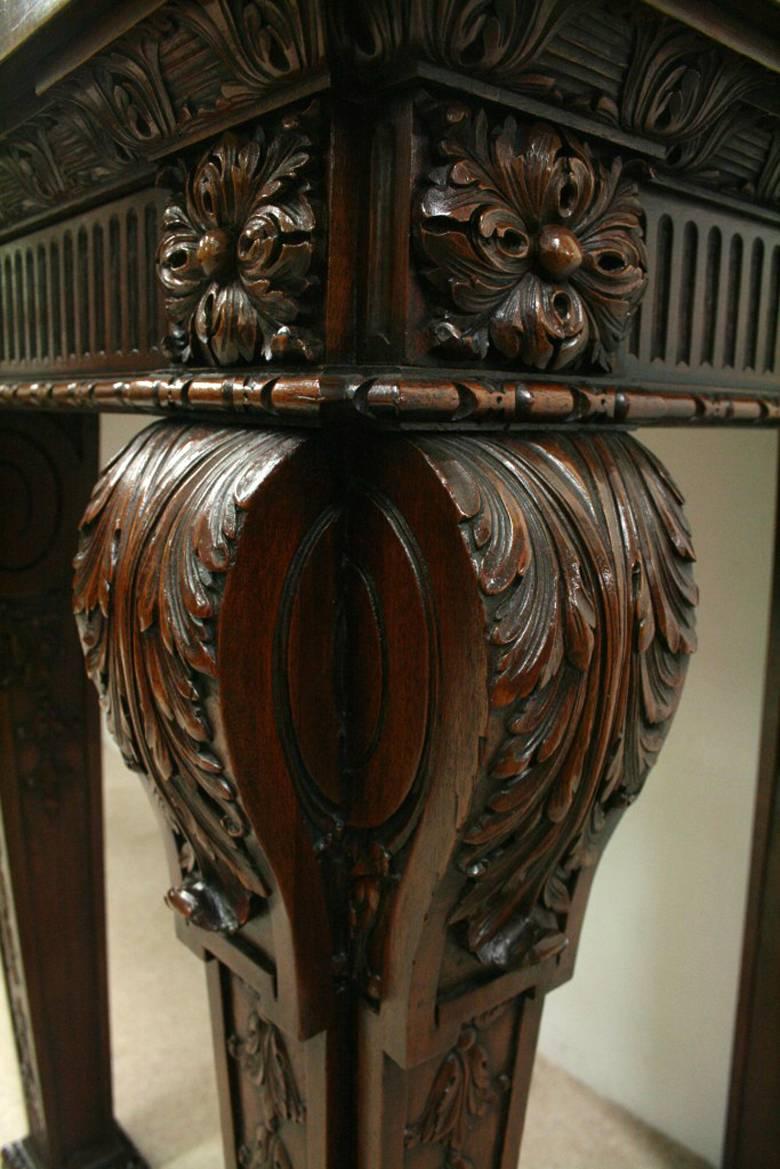 Carved Mahogany Serving Table in Manner of William Kent 6