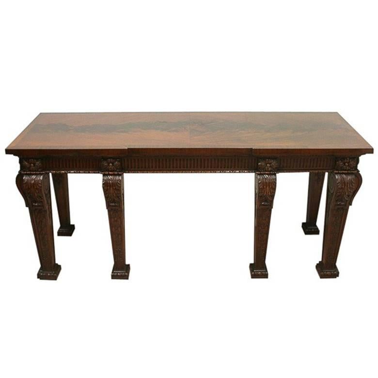 Carved Mahogany Serving Table in Manner of William Kent
