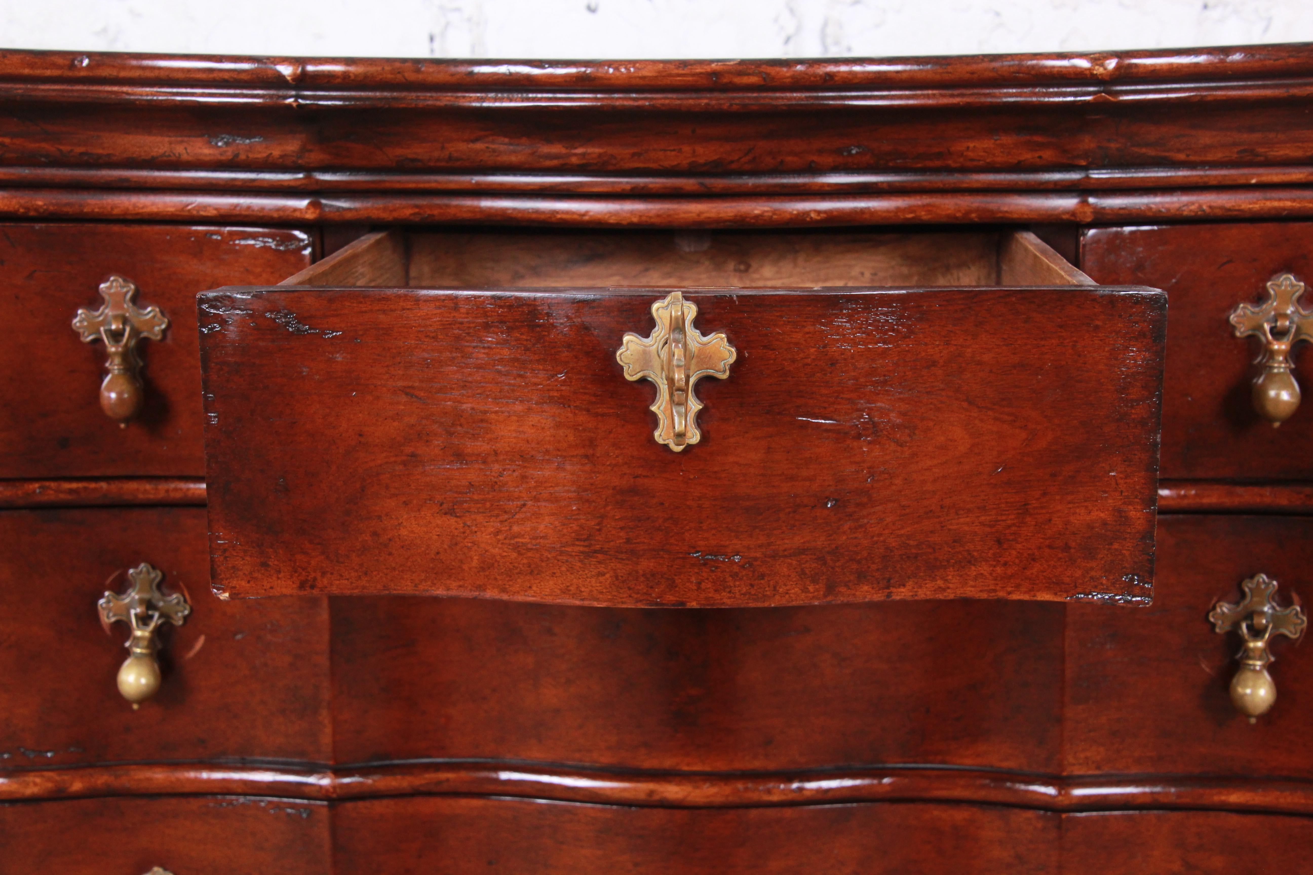 Carved Mahogany Seven-Drawer Bachelor Chest 2
