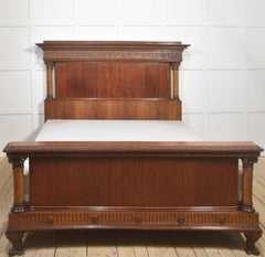 Carved Mahogany super king size Bedframe