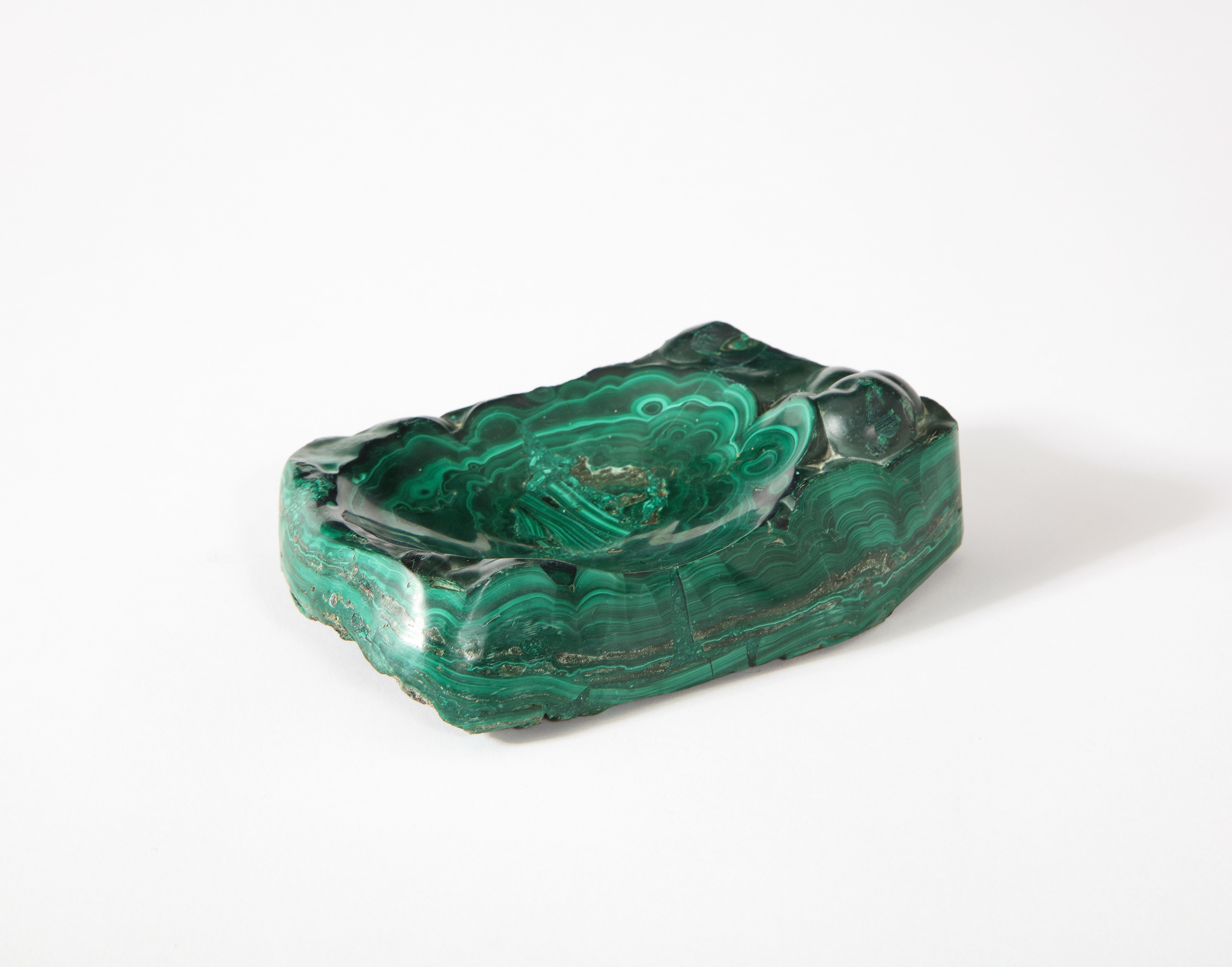 Carved Malachite Dish, France, 1960's 2