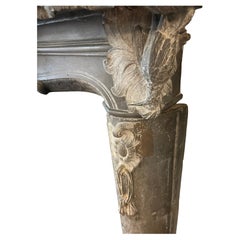 Carved Marble Austrian fireplace