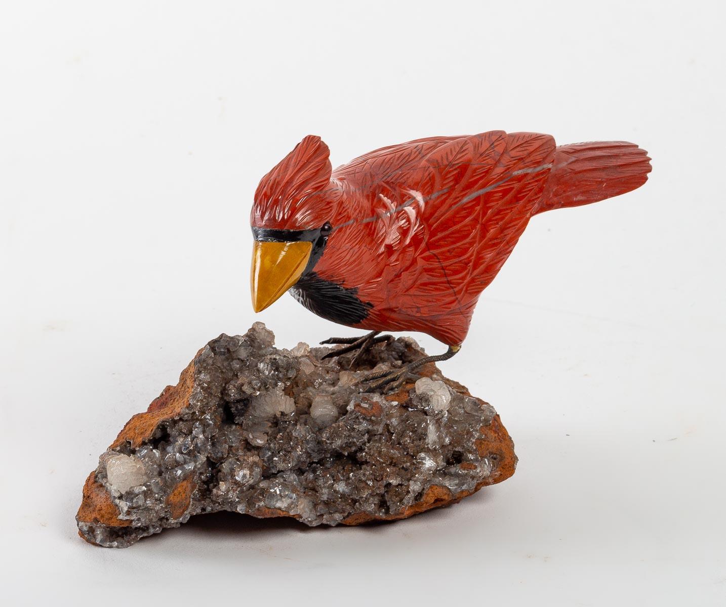 Carved Marble Bird  In Good Condition For Sale In Saint-Ouen, FR