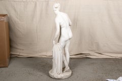 Carved Marble Classical Figure of the Goddess Aphrodite Holding "Golden Apple"