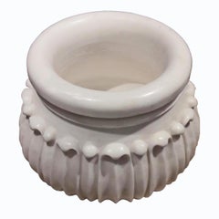 Carved Marble Planter / Jardinière / Cachepot from India