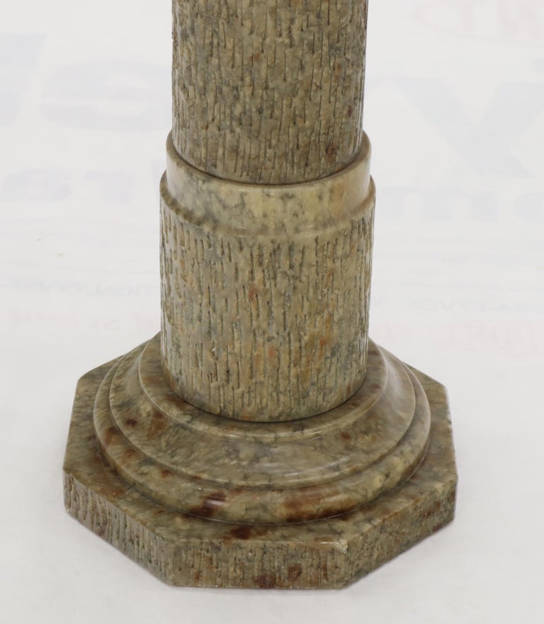 Carved Marble Square Top Pedestal Octagon Shape Base at 1stDibs