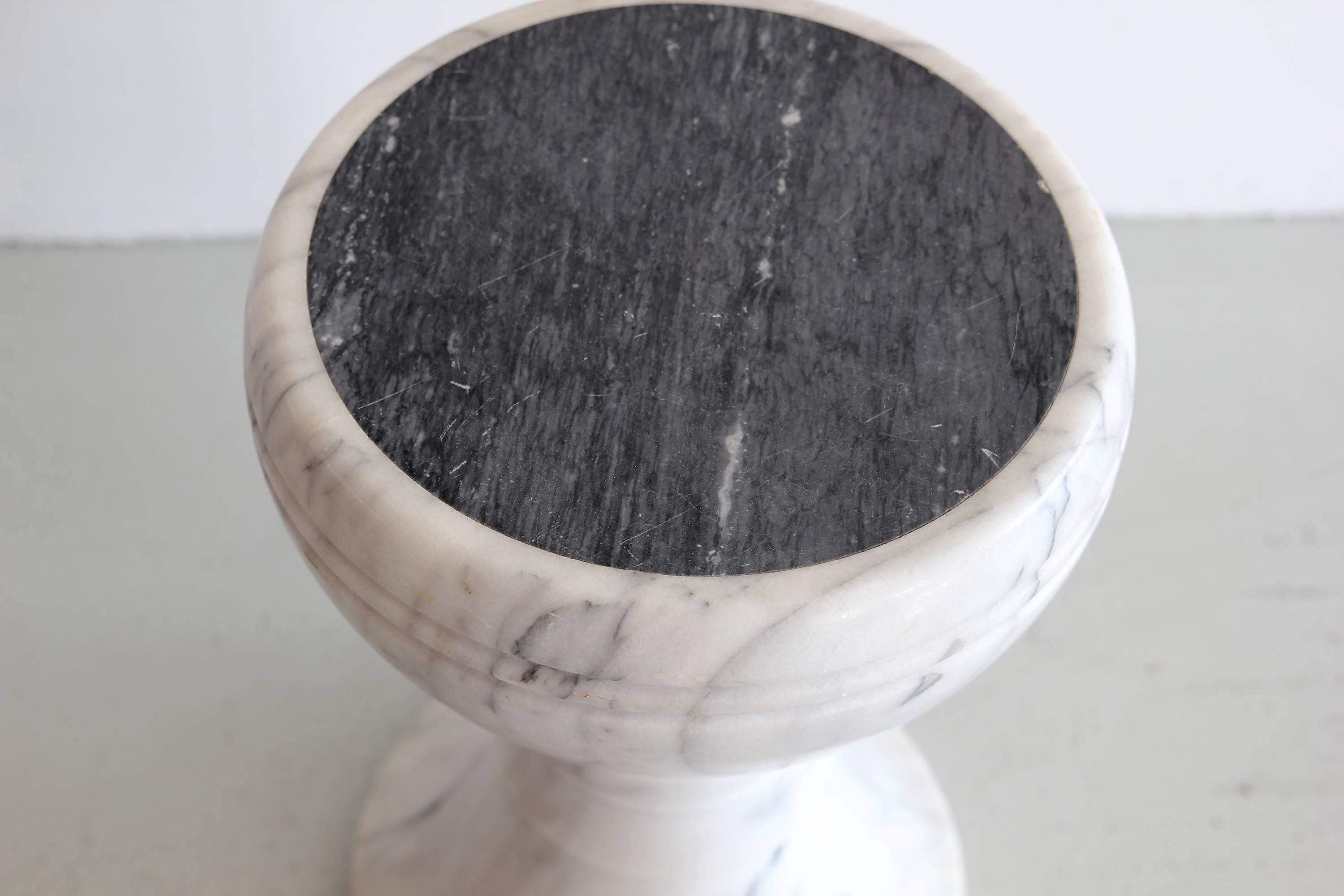 American Carved Marble Stool