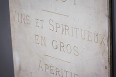 Carved Marble Vintner or Bistro Sign 20th Century