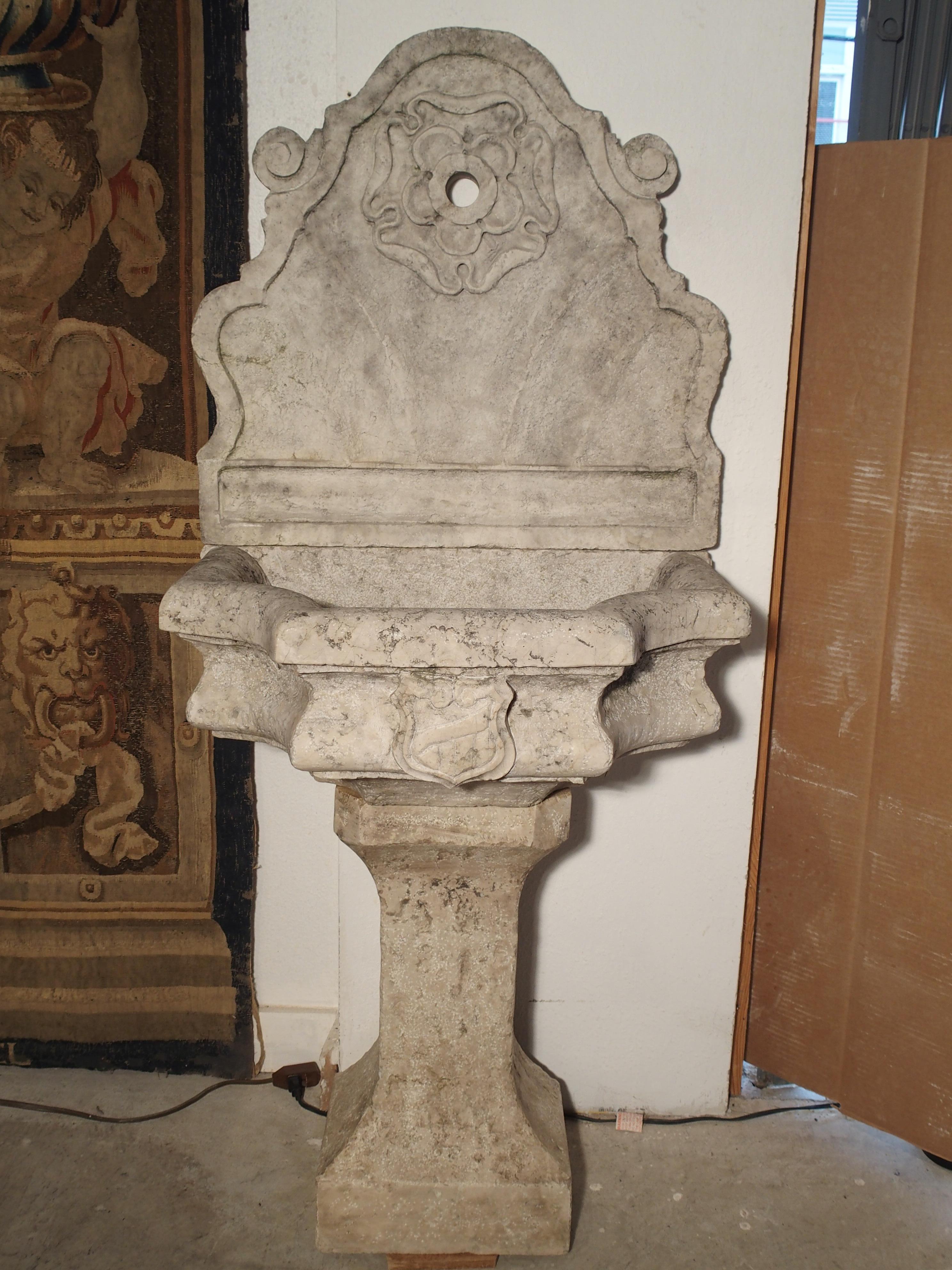 Carved Marble Wall Fountain from Veneto Italy 1