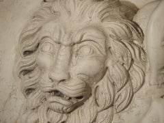 Carved Marble Wall Plaque from Italy, The Winged Lion of Venice