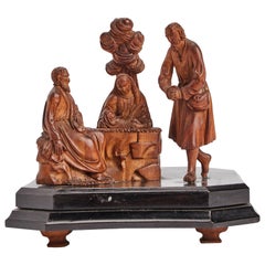 Antique Carved Miniature Nativity, Germany, 1690