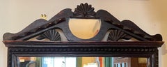 19th Century Decoratively Carved Oak Mirror with Cut-Out Details