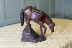 Carved Model of a Mongolian Pack Horse  This rare and beautiful find