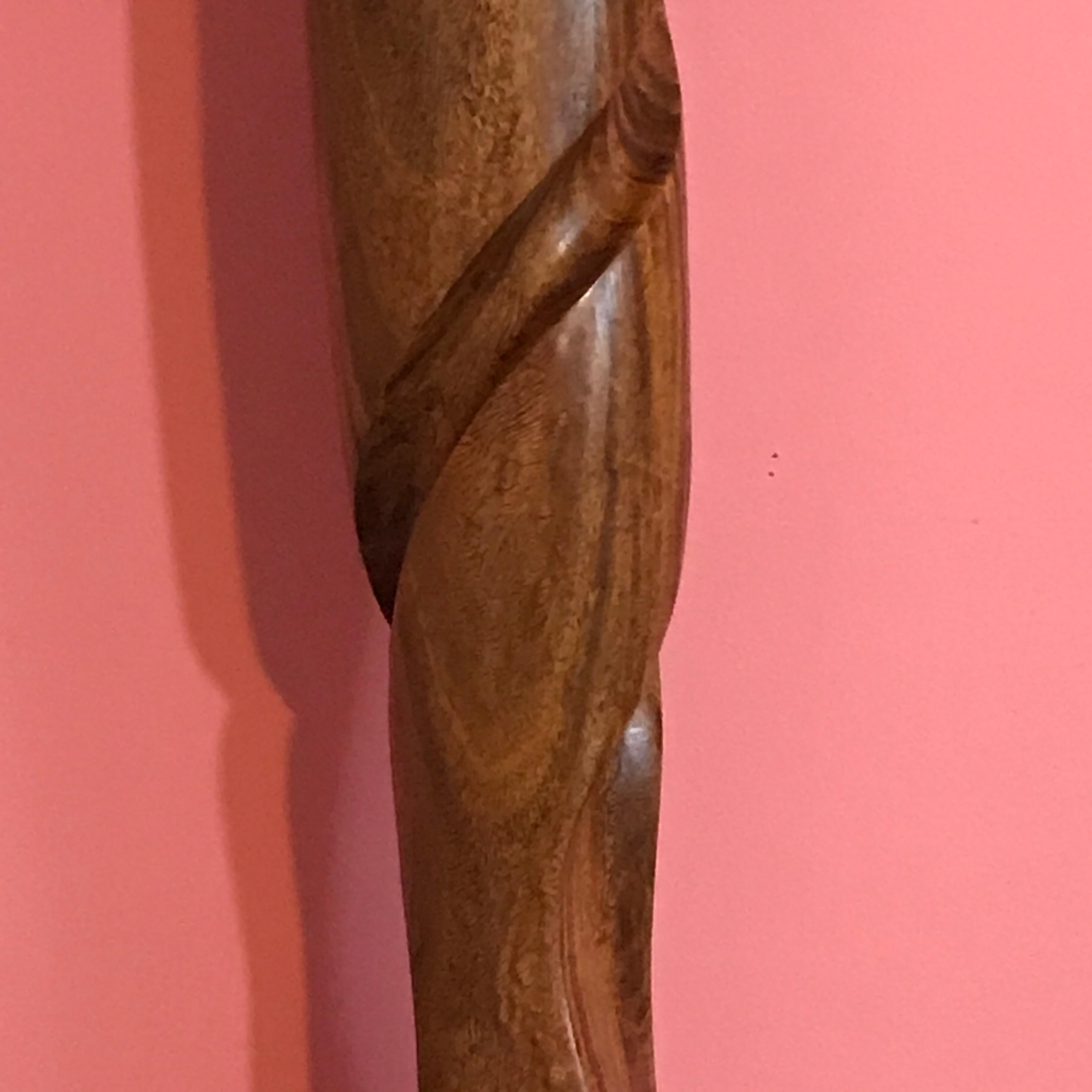 Carved Modern Wood Sculpture, Attributed to Henry Moretti In Good Condition In West Palm Beach, FL