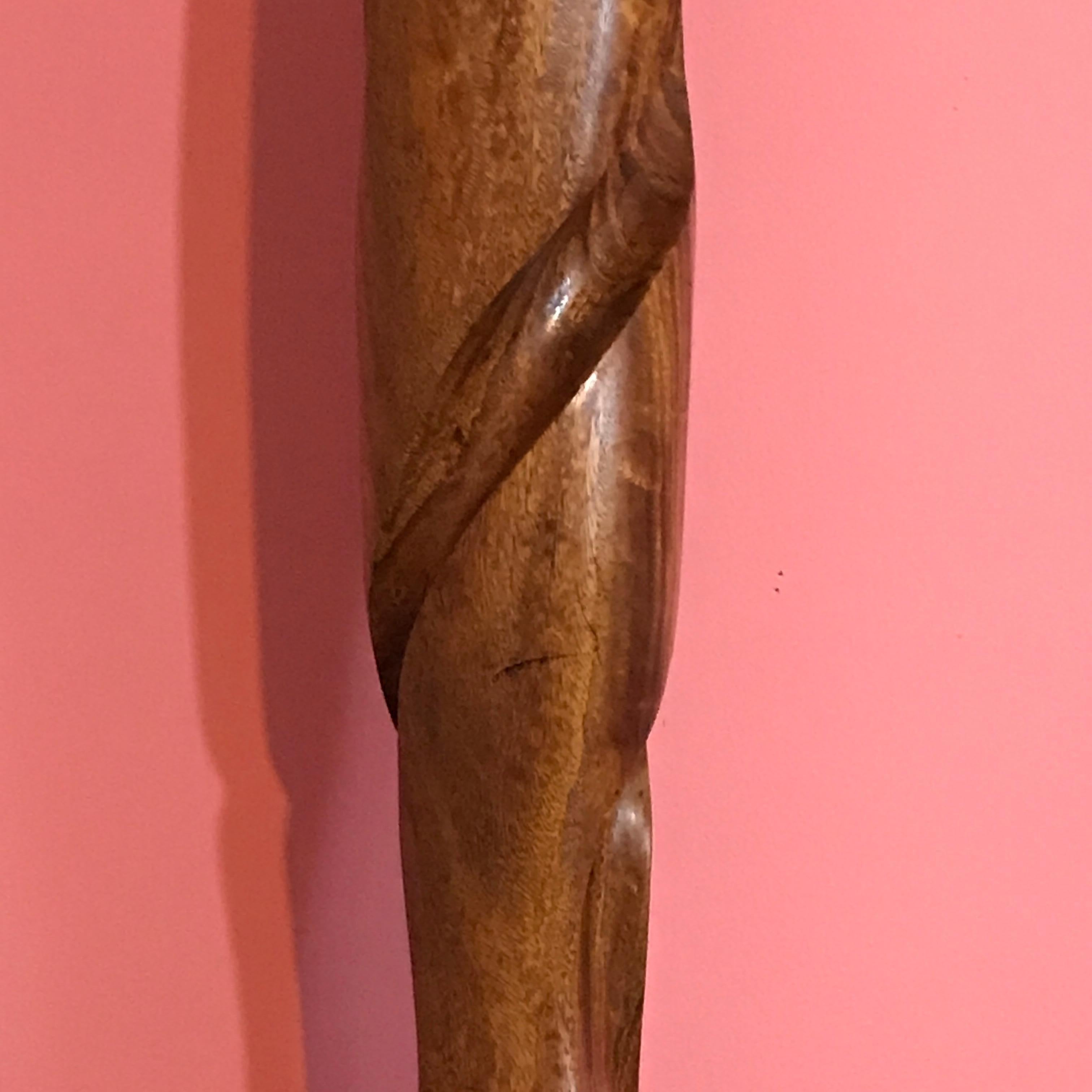 Carved Modern Wood Sculpture, Attributed to Henry Moretti 1