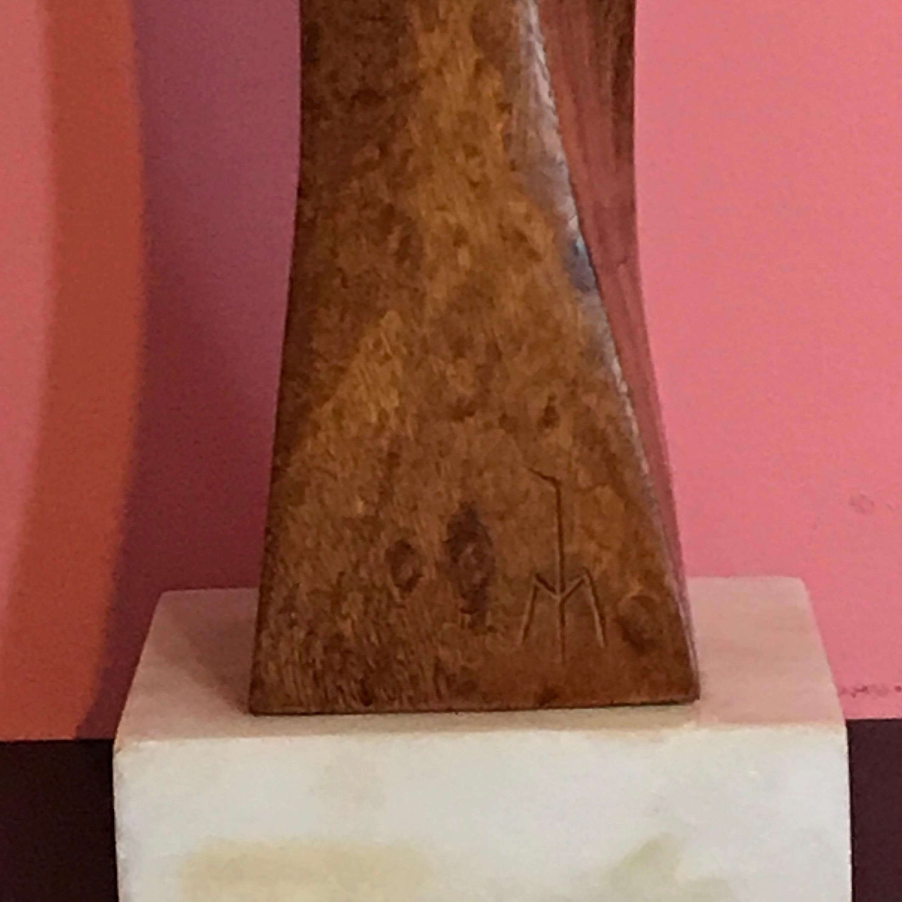 Carved Modern Wood Sculpture, Attributed to Henry Moretti 2
