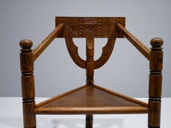 Carved Monk Chair, Sweden, 1950s