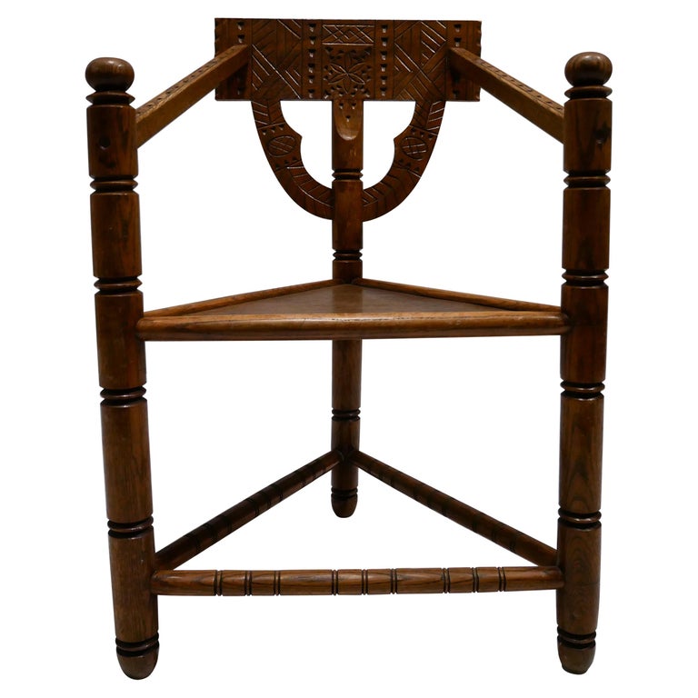 Carved Monk Chair, Sweden, 1950s For Sale at 1stDibs
