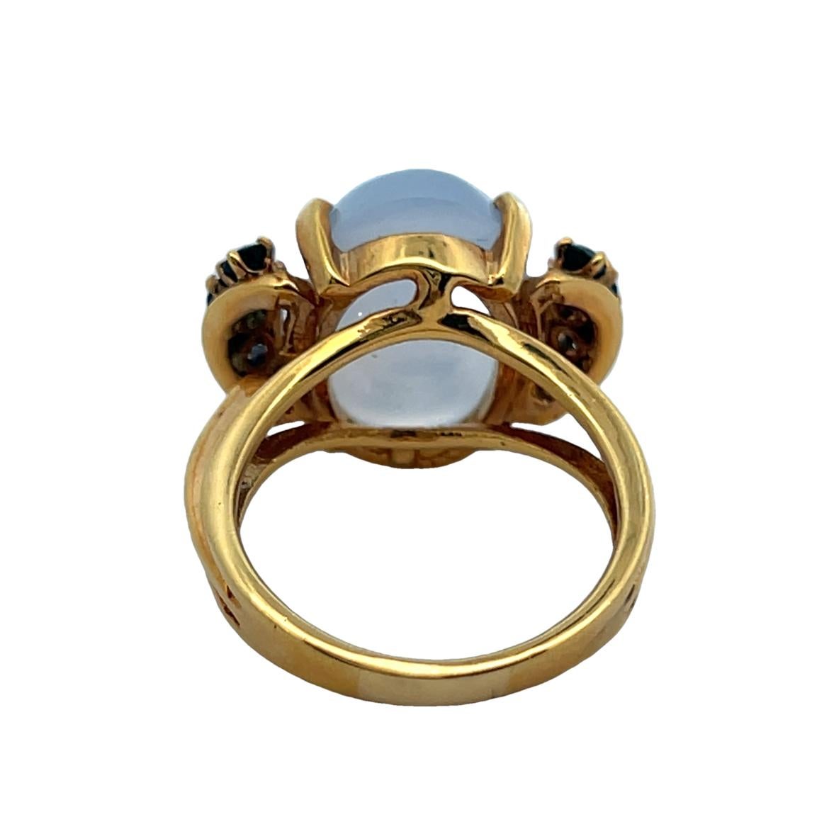 Carved Moonstone Ring For Sale 1