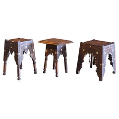 Carved Moorish Side Tables