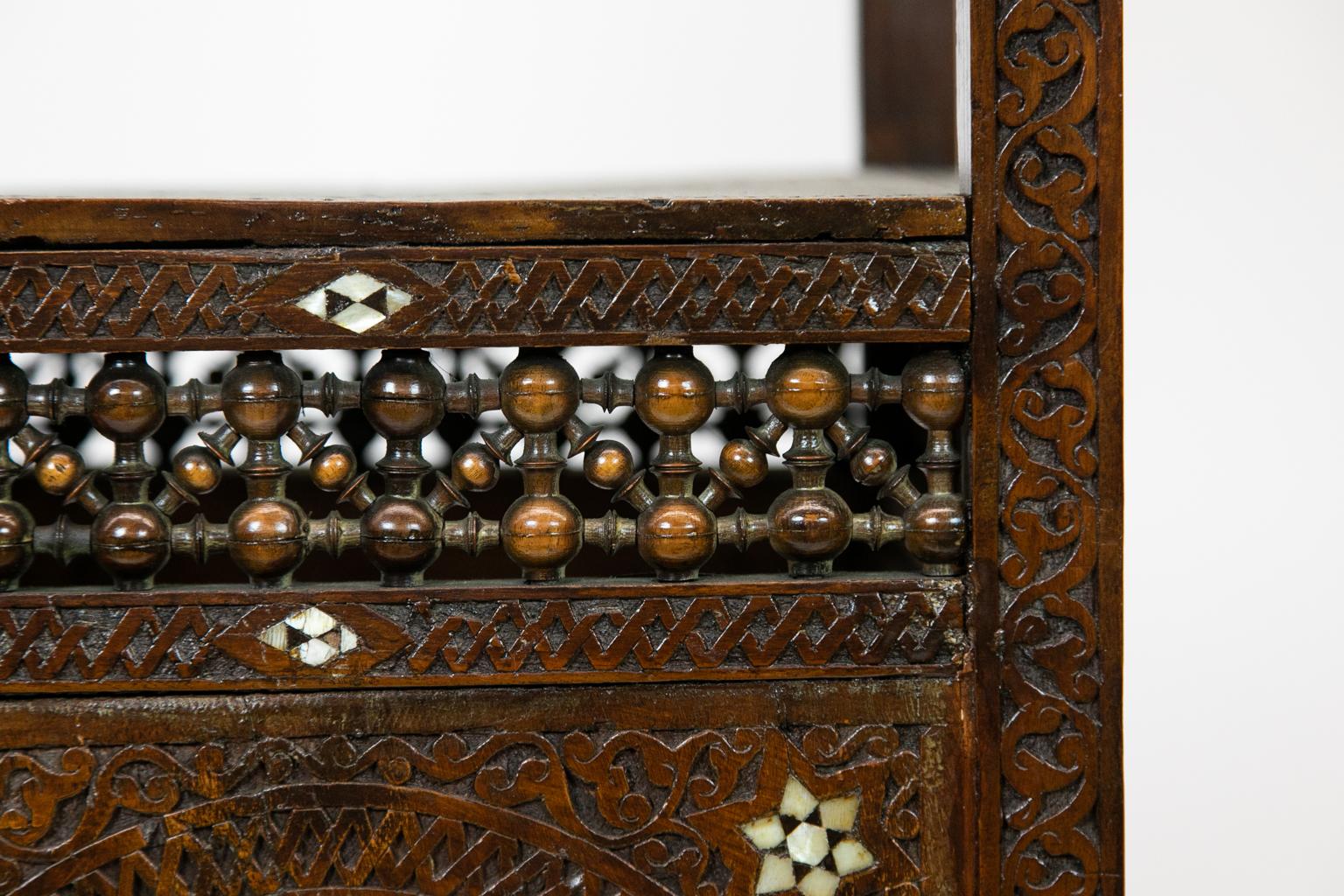 Carved Moroccan Plant Stand 3