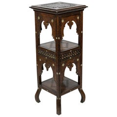 Carved Moroccan Plant Stand