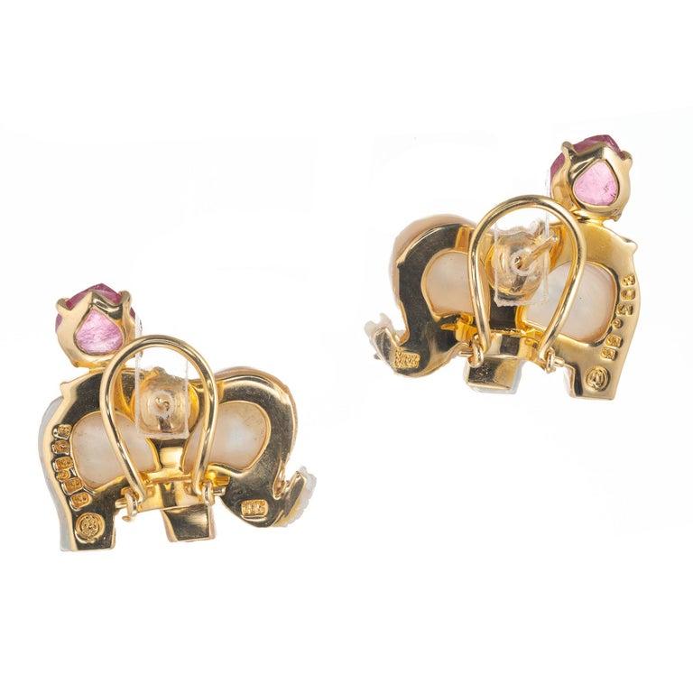 elephant gold earrings