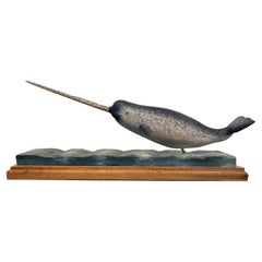 Carved Narwhal by Frank Finney