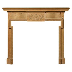 Carved Neoclassical Georgian Style Fire Mantel