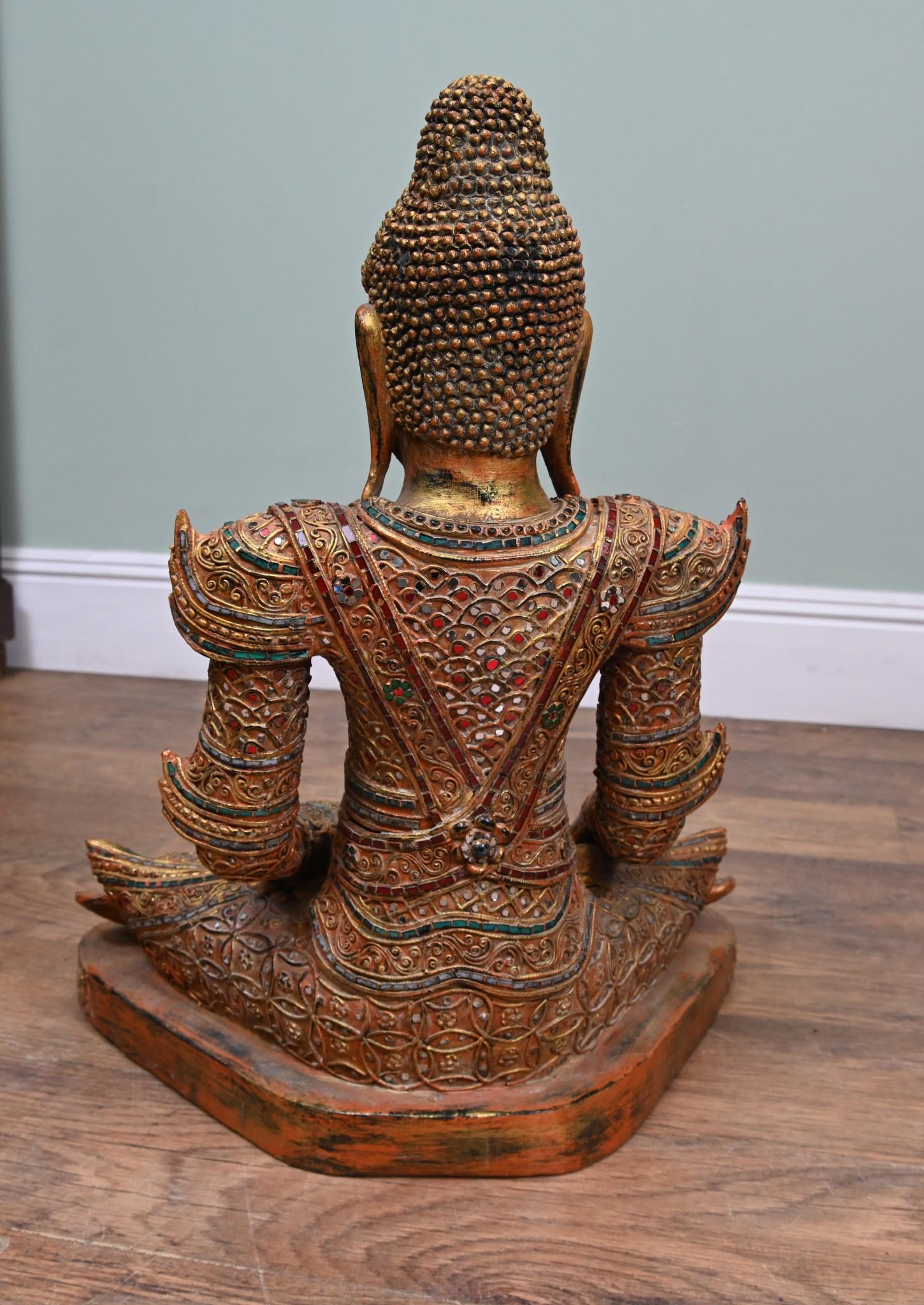 Estatua de Buda nepalí tallada Postura de Meditación del Loto Budista en venta 3