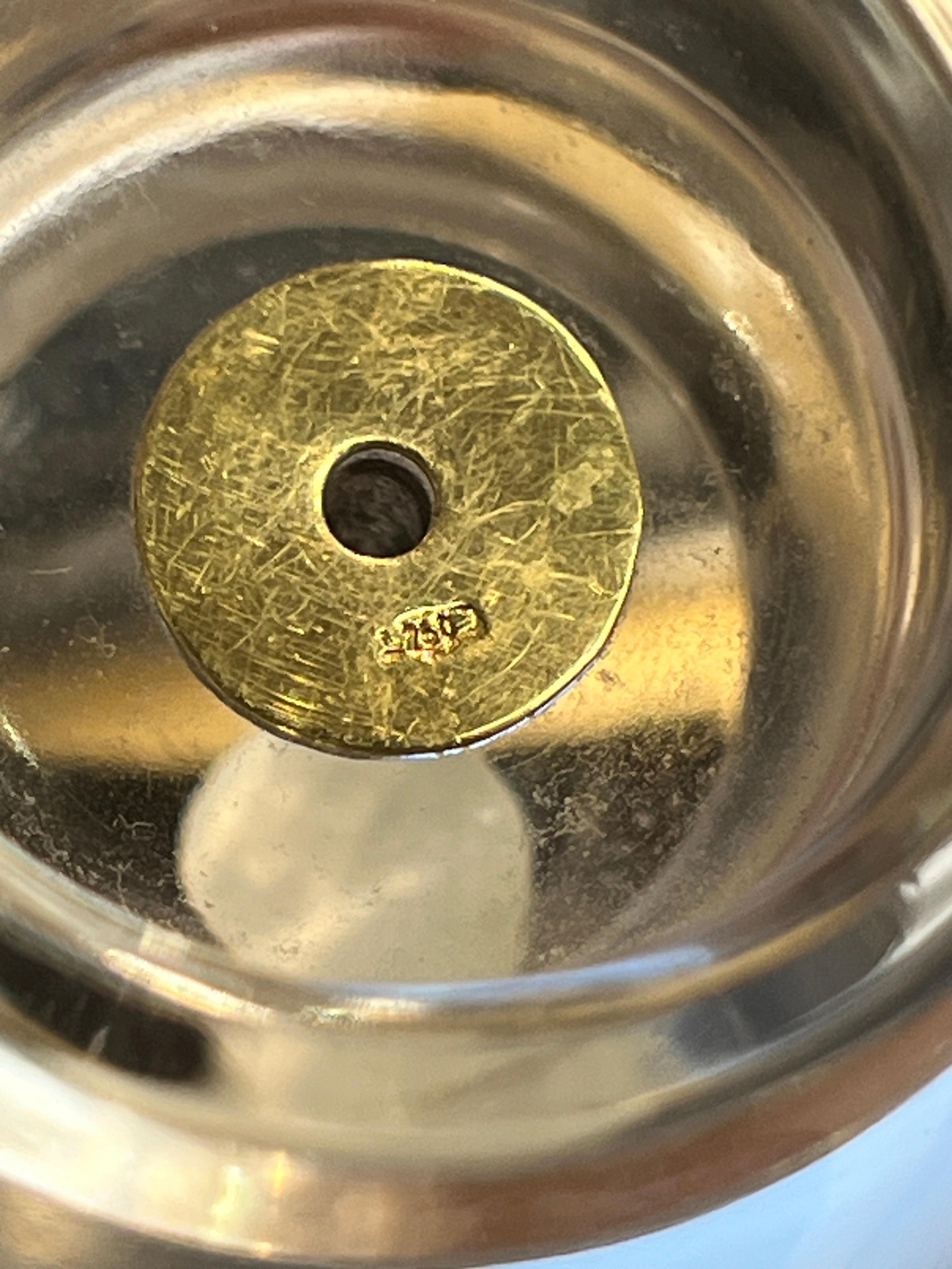 Pot de fleurs en néphrite, améthyste et cristal de roche sculpté en or Unisexe en vente
