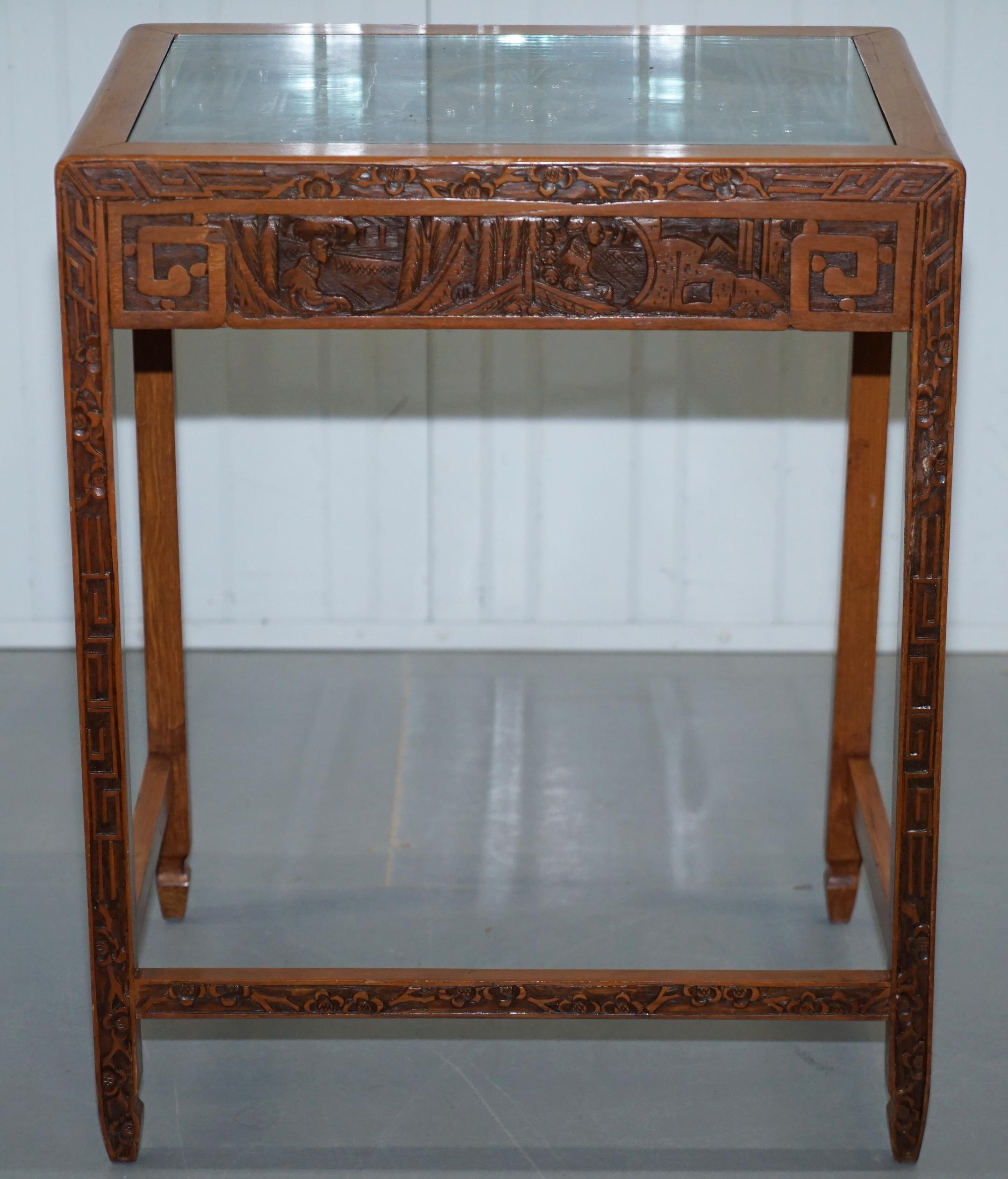 chinese carved nesting tables