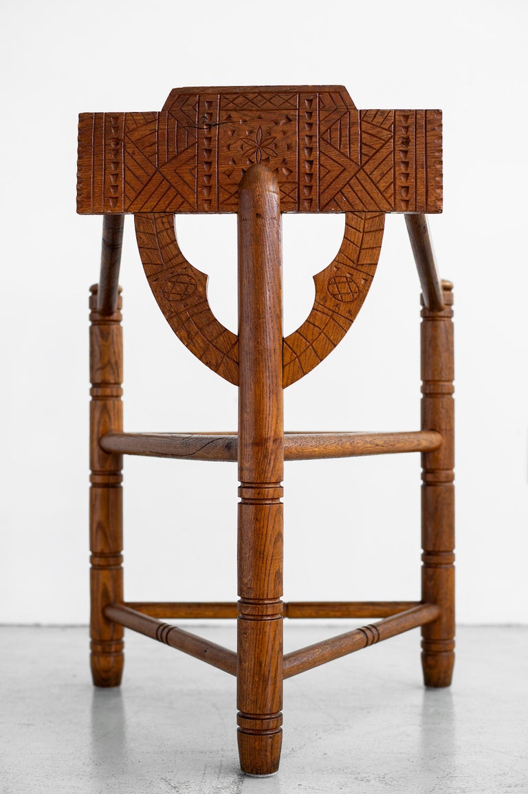 Carved Nordic Monk Chairs at 1stdibs
