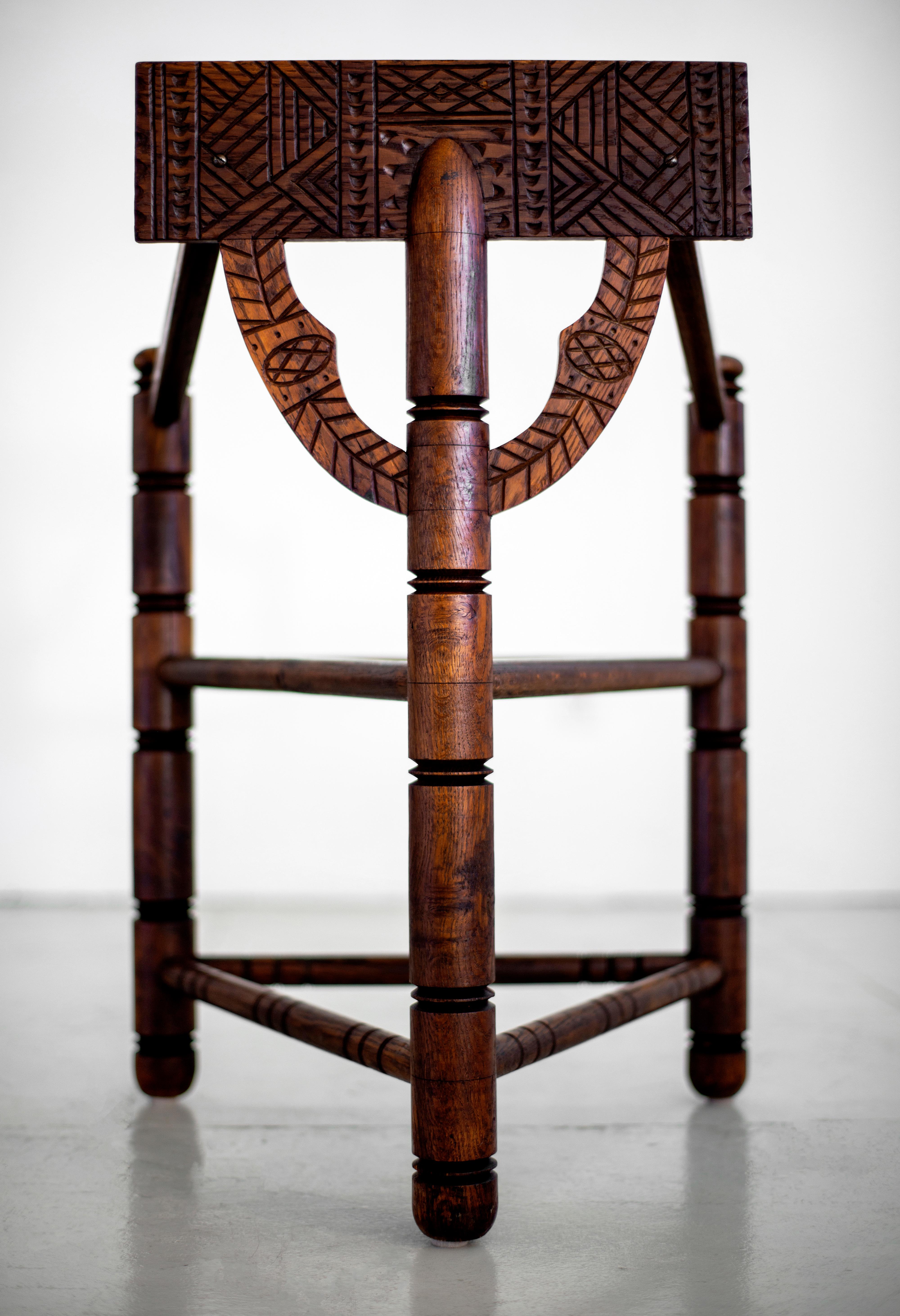 Carved Nordic Monk Chairs 1