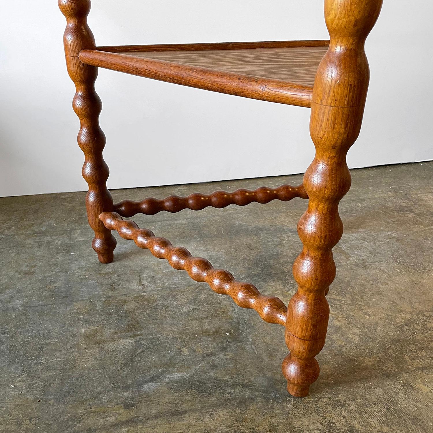 Carved Nordic Oak Corner Chair  For Sale 12