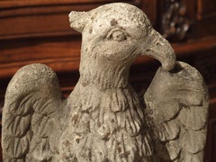 Carved Northern Italian Limestone Eagle Statue, 20th Century