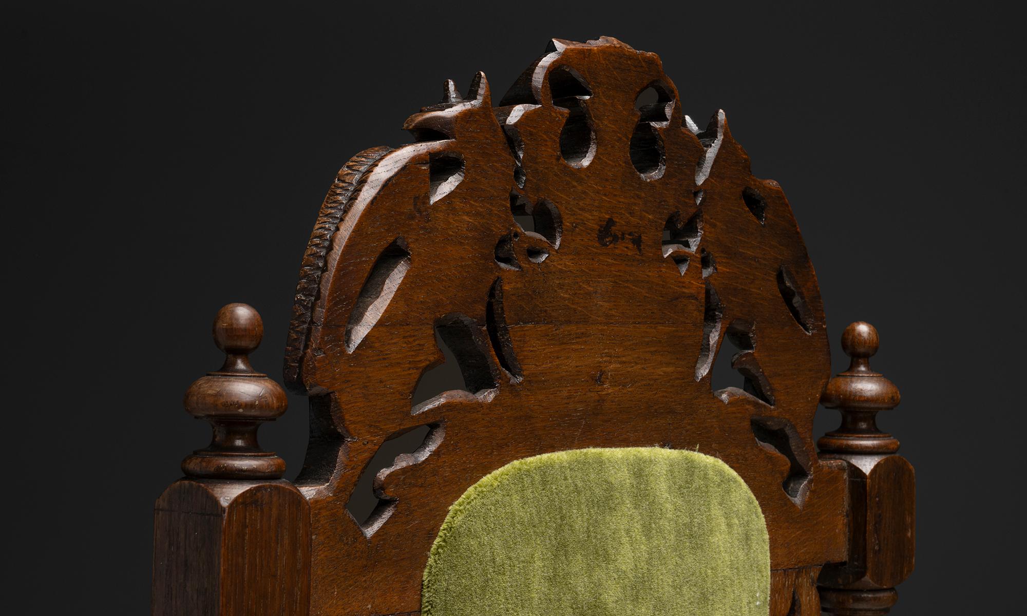 Intagliato Poltrone in Oak intagliate, Inghilterra, 1890 in vendita