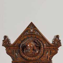 Carved Oak Barometer by Cetti of Brook Street, London