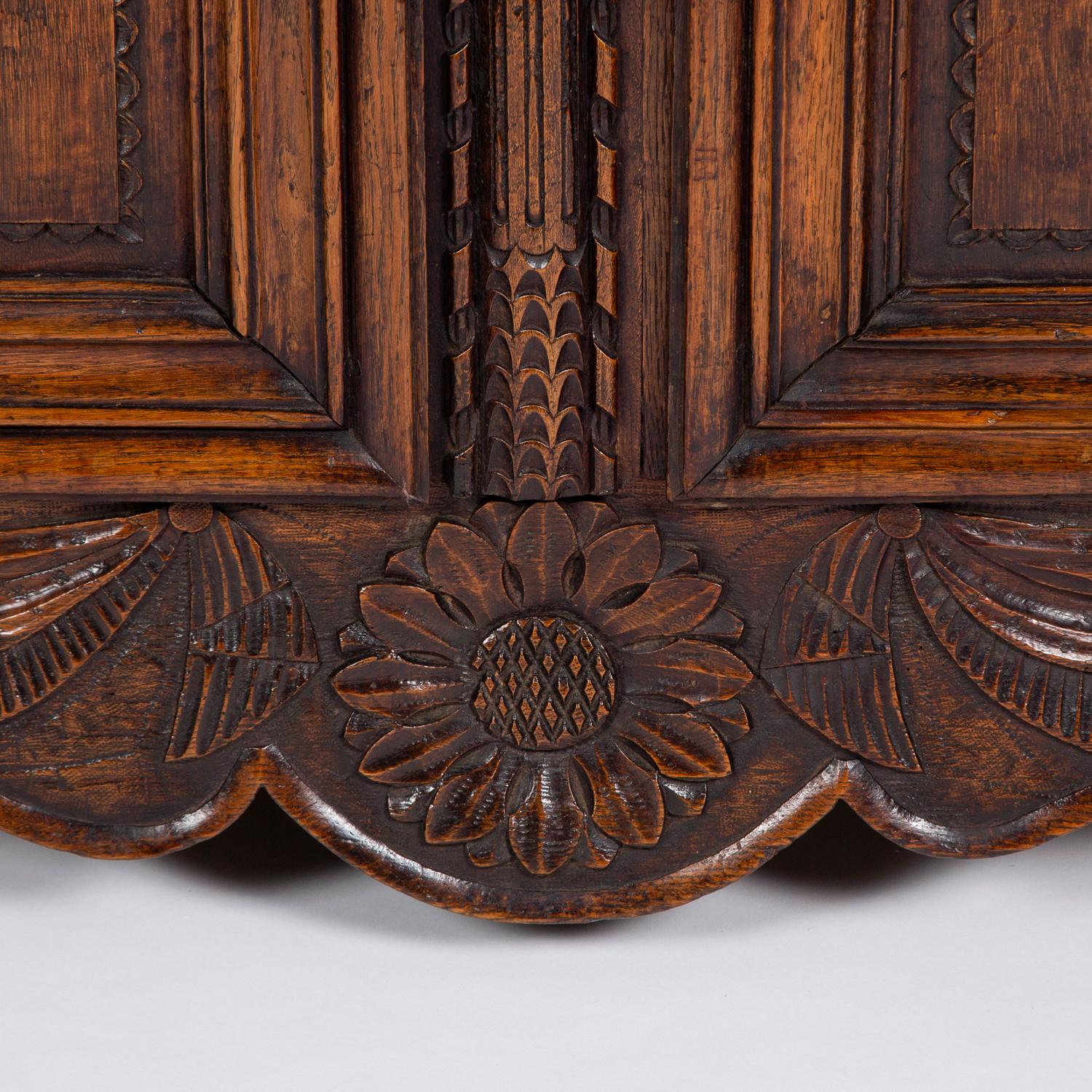 Carved Oak Cabinet 