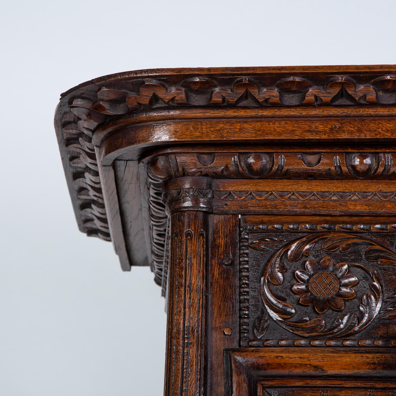 Carved Oak Cabinet 