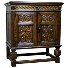 Carved Oak Cabinet, circa 1918-1938