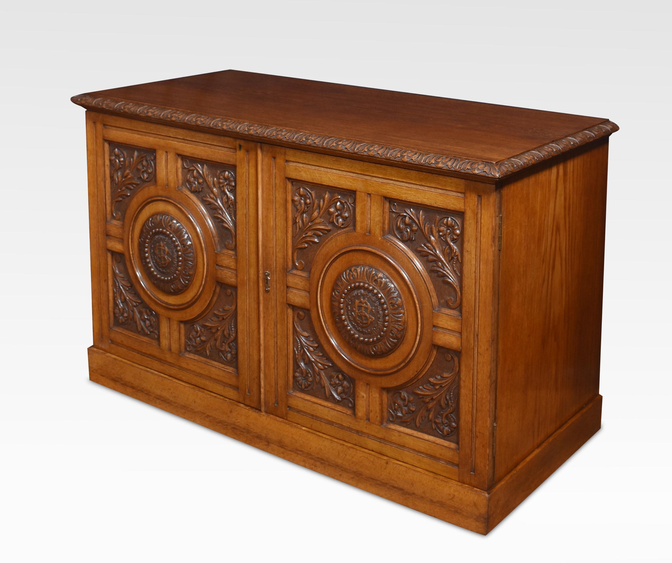 Oak Carved oak Cabinet For Sale