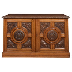 Used Carved oak Cabinet