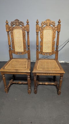 Carved Oak Chairs set of 6