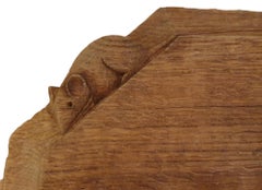 Credenza in Oak intagliata da Robert (Mouseman) Thompson