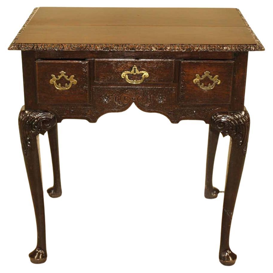 Carved Oak Chippendale Lowboy