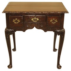 Used Carved Oak Chippendale Lowboy