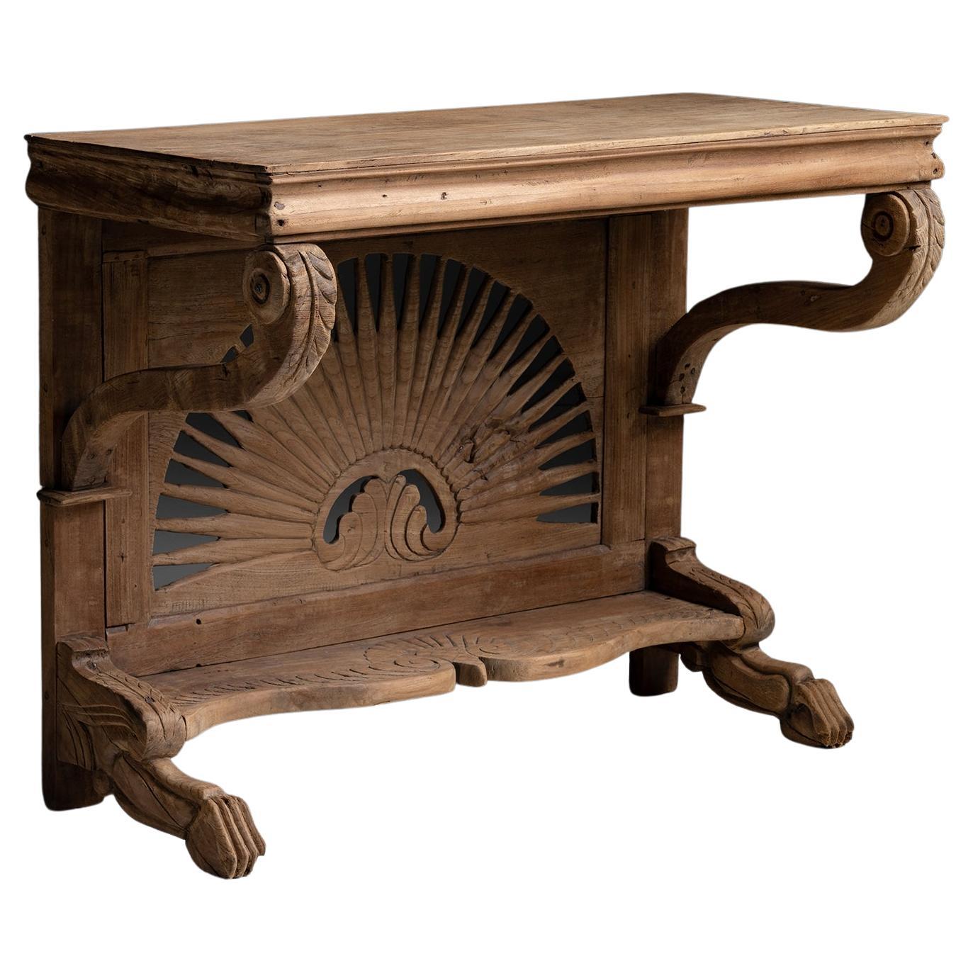 Carved Oak Console, Belgium, circa 1900